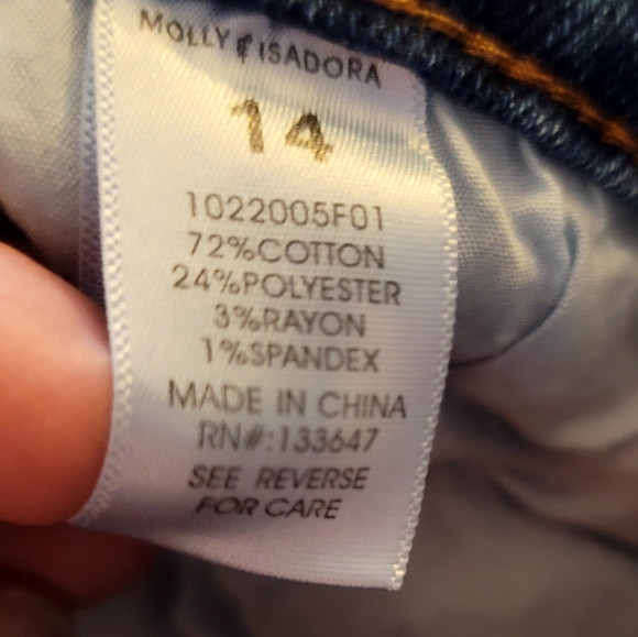 Molly Isadora Distressed Skinny Jeans | High-Rise Stylish Denim Pants size 14 - Picture 7 of 9